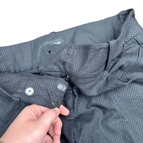 BEBE Cropped Black Checkered Print Dress Pant Size 4 - Picture 4 of 5